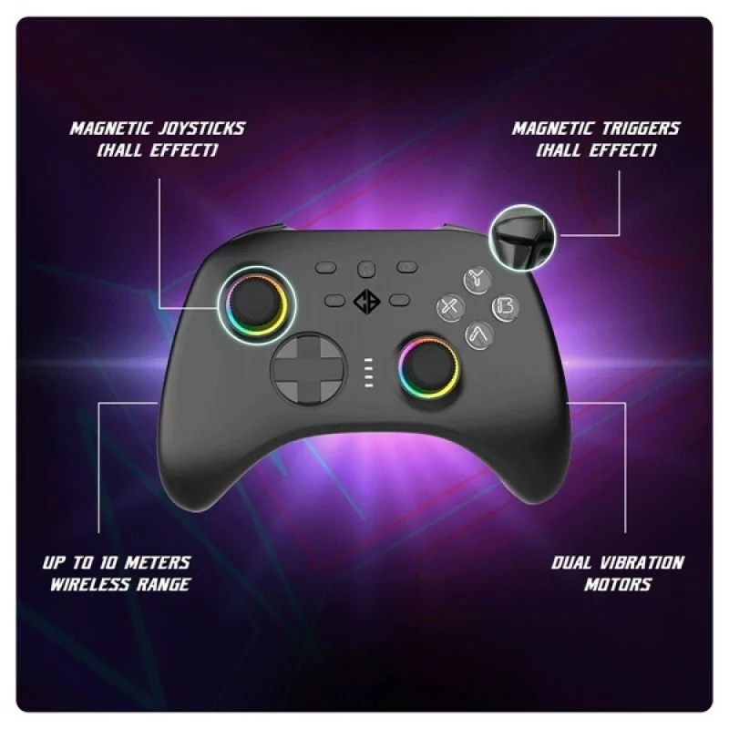 Cosmic Byte Stellaris Tri-Mode Wireless-Bluetooth-Wired Controller Black Cosmic Byte Stellaris Tri-Mode Wireless-Bluetooth-Wired Controller Black